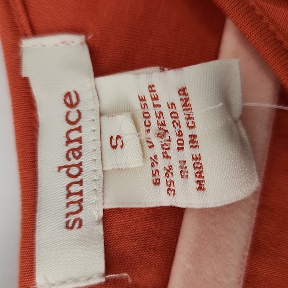 NWT Sundance | Katie Pleated Tank Top Size S Orange Flowy - Picture 4 of 8